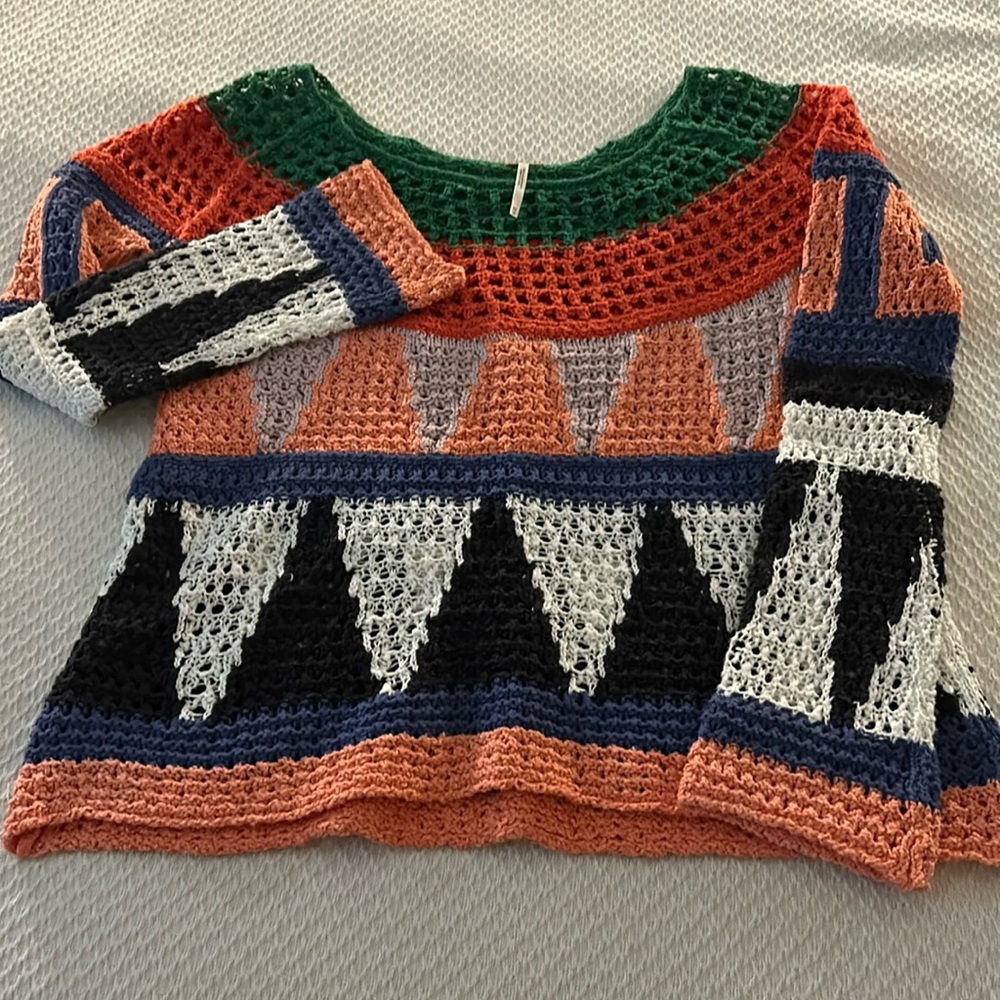 Free People crochet sweater